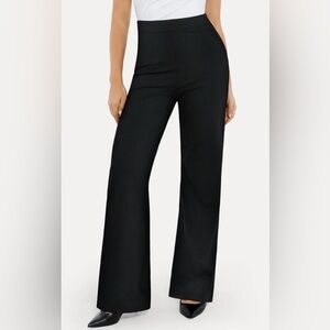 popilush Black Women's Wide-Leg Office/formal Pants shapewear incorporated NWOT